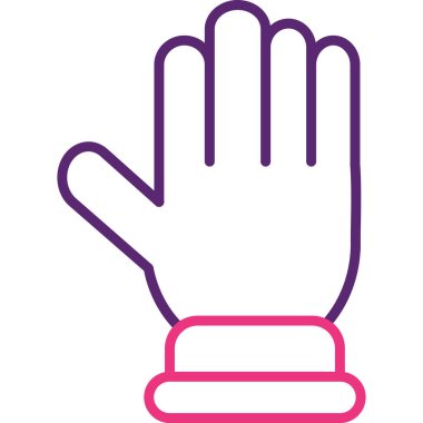 Bir eldivenin vektör illüstrasyonu