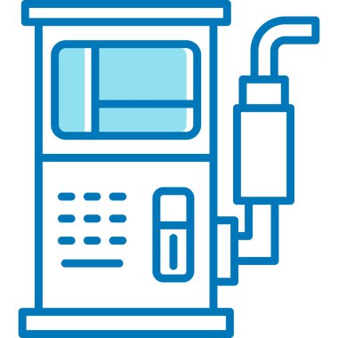 Benzin istasyonu. Basit resimleme