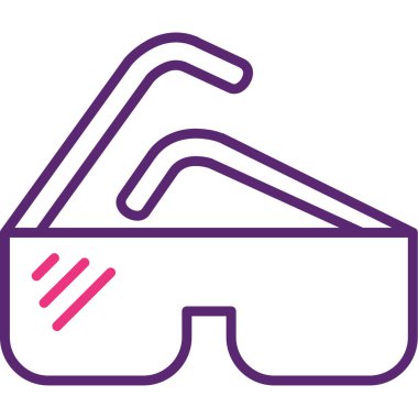 Gözlükler. Basit resimleme