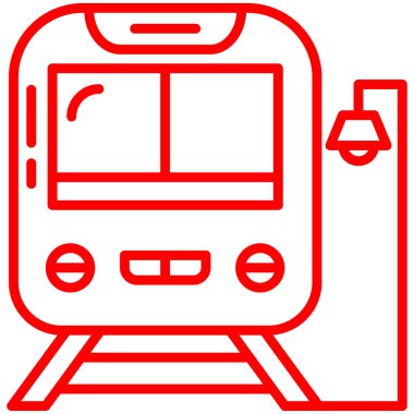 Tren ikonu. Web için basit tren vektör simgeleri çizimi