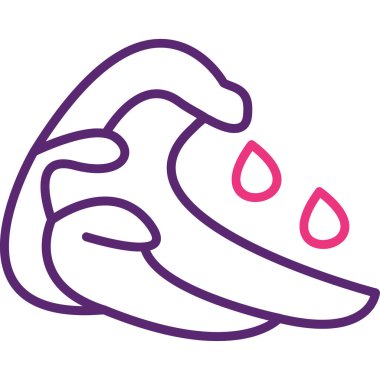 Muzlu el, vektör illüstrasyonu