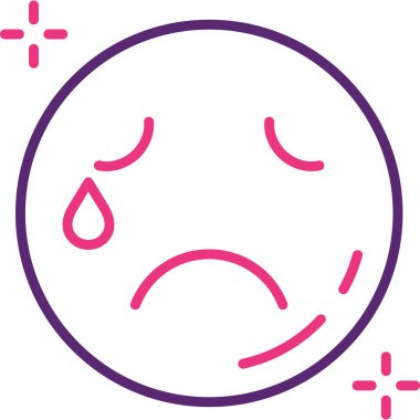 Üzücü. Web simgesi basit illüstrasyon