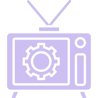 Televizyon. Web simgesi basit illüstrasyon