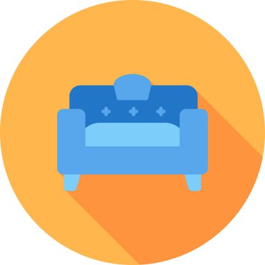 kanepe düz vektör simgesi