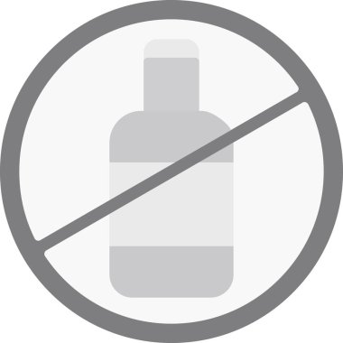 Alkol simgesi yok, vektör illüstrasyonu