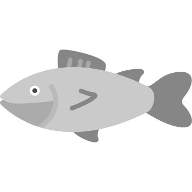 izole balık çizgi film tasarımı