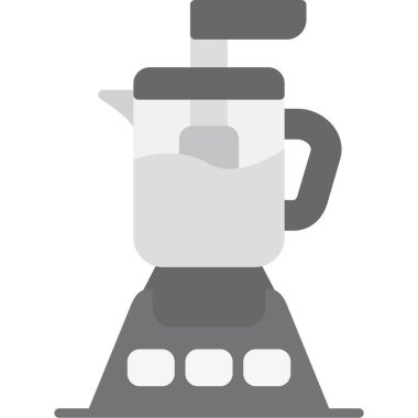 Kahve makinesi simgesi, vektör illüstrasyonu