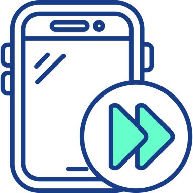 Cep telefonu simgesinin vektör çizimi, basit bir kavram