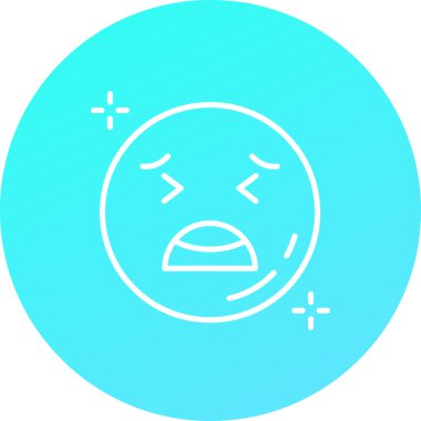 Emoji simgesi tasarım, renkli vektör çizim