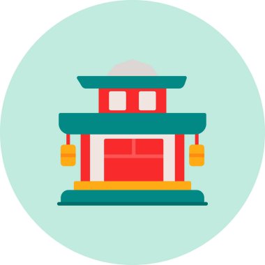 Çin Tapınağı vektör simgesi