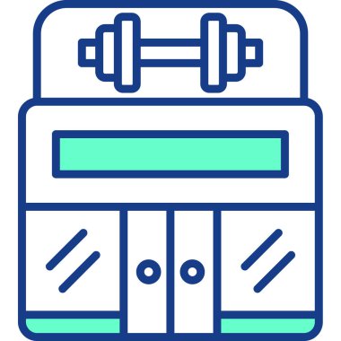 spor salonu ikonu vektör illüstrasyonu