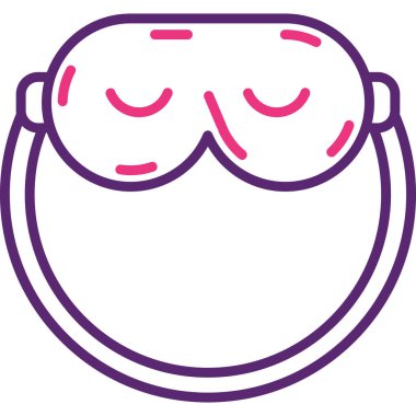 Yüz maskesi. Basit resimleme