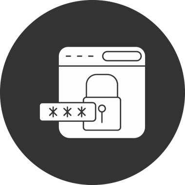 Kilit. Web simgesi basit illüstrasyon