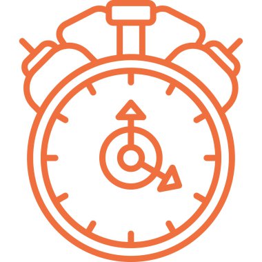 Kronometre simgesi. İnce çizgi tarzı. vektör illüstrasyonu.