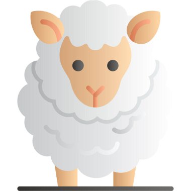 Şirin koyun vektör illüstrasyonu