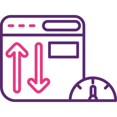 tarayıcı simgesi vektör illüstrasyonu