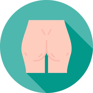 Bir kadın vücut simgesinin vektör illüstrasyonu