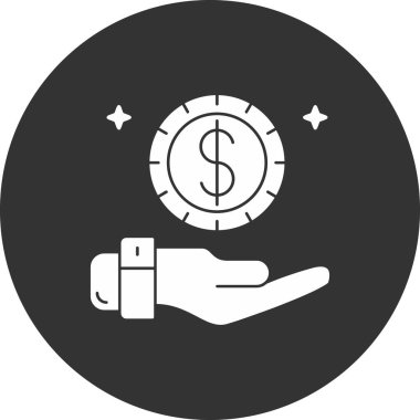 Para simgesi, vektör illüstrasyonu