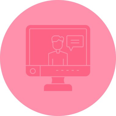 Bir bilgisayar simgesinin vektör illüstrasyonu