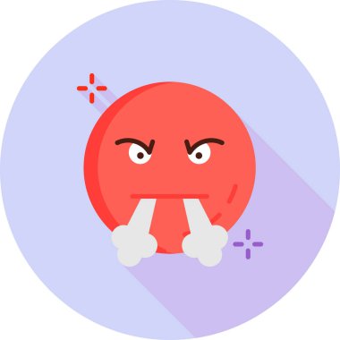 Kızgın suratlı kızgın kırmızı top.