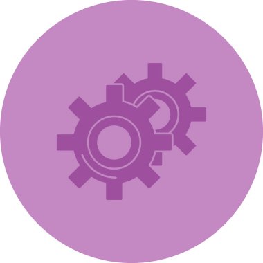 dişli düz simge, vektör çizimi