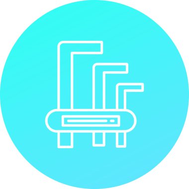 Bir benzin istasyonunun vektör illüstrasyonu