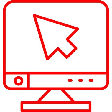 Bilgisayar. Web simgesi basit tasarım