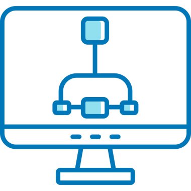 bilgisayar ekranı ikon vektör illüstrasyon tasarımı