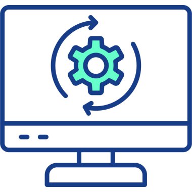 Web ayarı simgesi, vektör illüstrasyonu