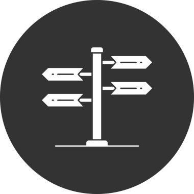 Yol simgesi, vektör illüstrasyonu