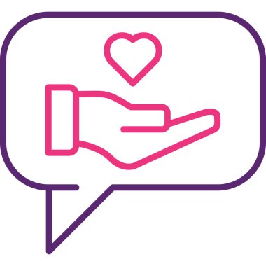 Bir kalp simgesinin vektör illüstrasyonu