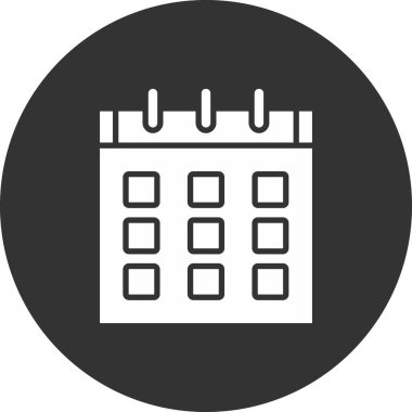 Takvim simgesi vektör illüstrasyonu