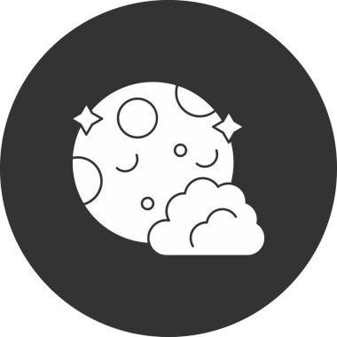 Ay simgesinin vektör illüstrasyonu