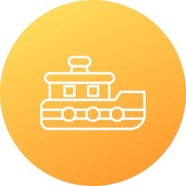 Lokomotif kutsal kişilerin resmi, vektör çizim