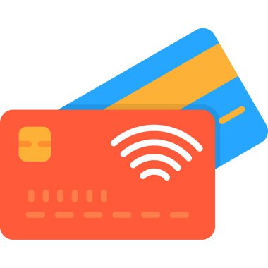 Kredi kartı simgesi, vektör illüstrasyon tasarımı