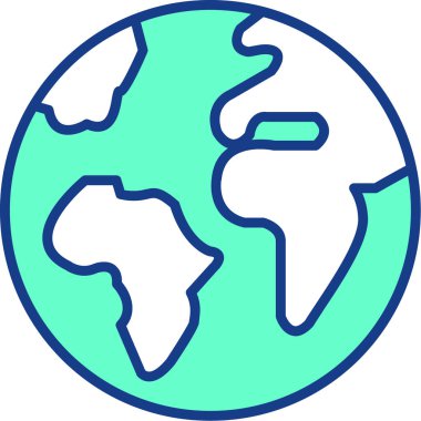 Dünya ikonu. vektör illüstrasyonu