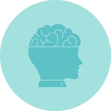 Beyin. Web simgesi basit illüstrasyon