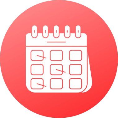 Takvim simgesi, düz vektör çizimi tasarımı