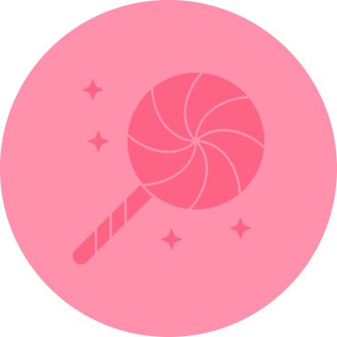 - Şeker. Web simgesi basit illüstrasyon