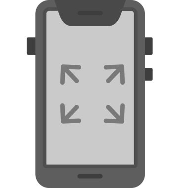 Telefon ikonu. Web için akıllı telefon vektör simgesinin basit illüstrasyonu