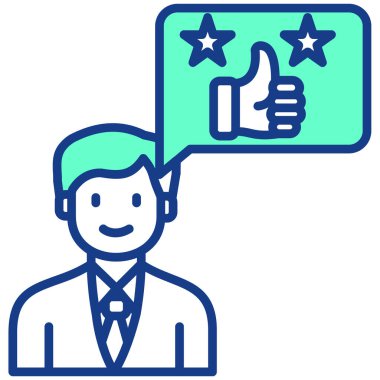 Geri bildirim simgesi. Web için geribildirim vektör simgelerinin özet çizimi