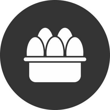 Yumurta. Web simgesi vektör illüstrasyonu