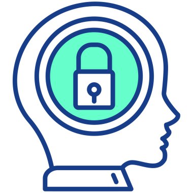 Beyin. Web simgesi basit illüstrasyon