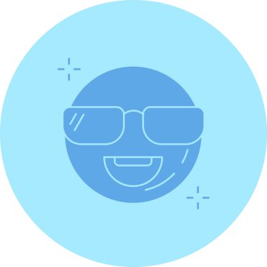 Bir yüz simgesinin vektör illüstrasyonu