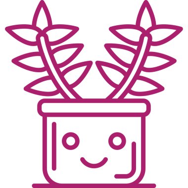 Kaktüs bitkisi. Web simgesi basit illüstrasyon