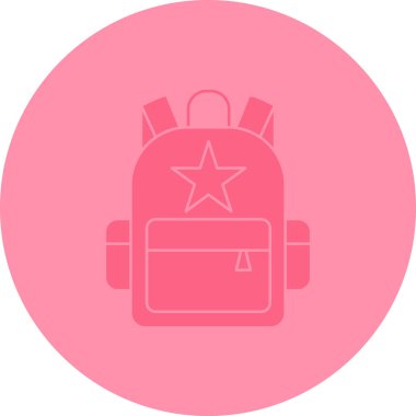 Sırt çantası. Web simgesi basit illüstrasyon