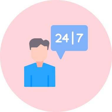 Müşteri vektörü düz renk simgesi