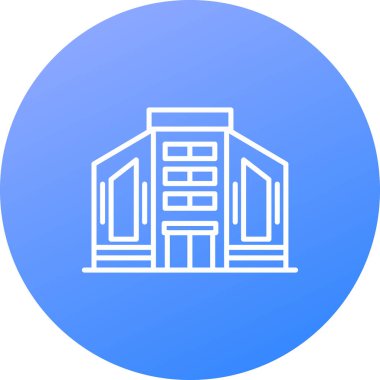 Depo. Web simgesi basit illüstrasyon