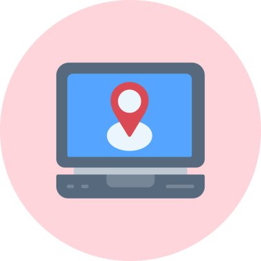 Harita işaretleyici. Basit resimleme