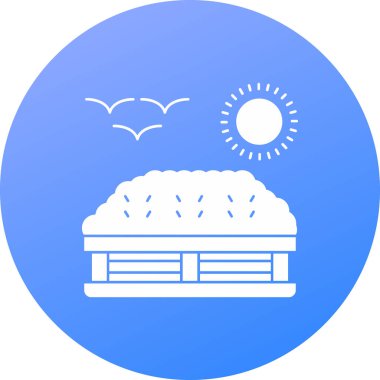 Bir çiftlik simgesinin vektör illüstrasyonu